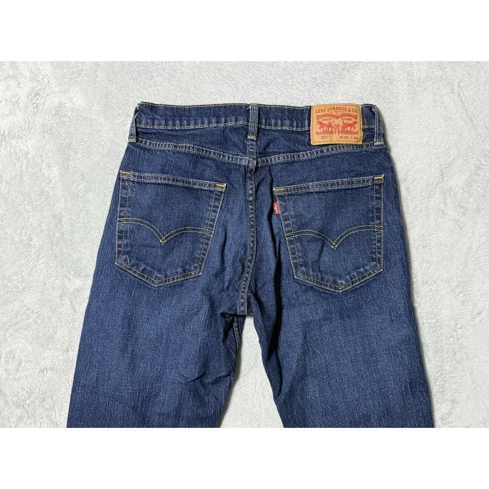Levis 527 Jeans Mens 29x32 Blue Regular Bootcut Mid Rise Medium Wash Denim